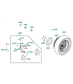 ΒΑΣΗ ΟΠΙΣΘΙΑΣ ΔΑΓΚΑΝΑΣ KYMCO DOWNTOWN 350/360 SPARE PARTS