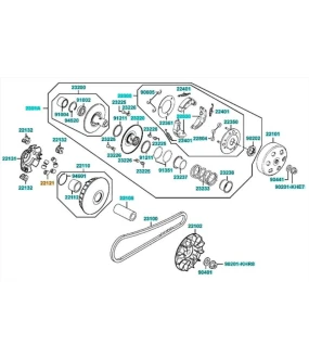 ΔΑΚΤΥΛΙΔΙΑ ΒΑΡ.(SΕΤ/6) KYMCO XCITING/X TOWN 300