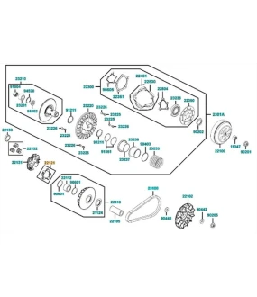 ΔΑΚΤΥΛΙΔΙΑ ΒΑΡ.(SΕΤ/6) KYMCO XCITING 500