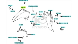 ΦΤΕΡΟ ΕΜΠΡΟΣΘΙΟ (Α) ΚΟΚΚΙΝΟ KYMCO STRAIGHT 125/150