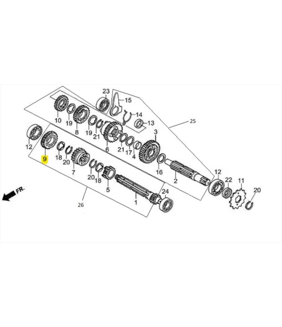 ΓΡΑΝΑΖΙ 4ης ΠΡΩΤΕΥΩΝ (23T) DAYTONA SPARE PARTS ΓΡΑΝΑΖΙ 4ης ΠΡΩΤΕΥΩΝ (23T) DAYTONA DY/SPRINTER 50