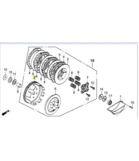ΚΑΜΠΑΝΑ ΑΜΠΡΑΓΙΑΖ DAYTONA 125 E4/E5 SPARE PARTS ΚΑΜΠΑΝΑ ΑΜΠΡΑΓΙΑΖ DAYTONA 125 E4/E5