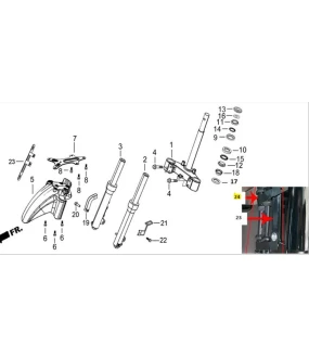 ΓΑΝΤΖΟΣ ΣΤΗΡΙΞΗΣ ΣΩΛΗΝΑ ΦΡΕΝΟΥ ΕΜΠΡΟΣ DAYTONA CARGO 125 SPARE PARTS ΓΑΝΤΖΟΣ ΣΤΗΡΙΞΗΣ ΣΩΛΗΝΑ ΦΡΕΝΟΥ ΕΜΠΡΟΣ DAYTONA CARGO 125