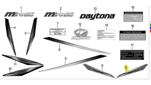 ΑΥΤΟΚΟΛΛΗΤΟ ΠΟΔΙΑΣ ΕΜΠΡΟΣΘΙΑΣ ΑΡΙΣΤΕΡΟ DAYTONA MIRO 125
