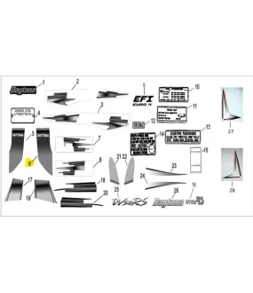 ΑΥΤΟΚΟΛΛΗΤΟ ΠΟΔΙΑΣ ΔΕΞΙΑΣ ΕΞΩΤΕΡΙΚΟ ΚΑΤΩ ''DY50RS'' DAYTONA DY 50