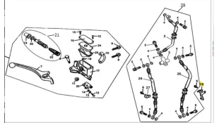 ΒΑΣΗ ΣΩΛΗΝΑ ΥΓΡΩΝ ΦΡΕΝΟΥ ΑΡΙΣΤΕΡΗ T.D.B. DAYTONA DY/SPRINTER