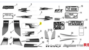 ΑΥΤΟΚΟΛΛΗΤΟ ΠΛΑΙΣΙΟΥ ΑΡΙΣΤΕΡΟ DAYTONA DY 125
