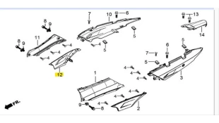 ΚΑΛΥΜΜΑ ΠΛΑΙΣΙΟΥ ΚΑΤΩ ΔΕΞΙΟ ΜΑΤ ΓΚΡΙ DAYTONA SPRINTER