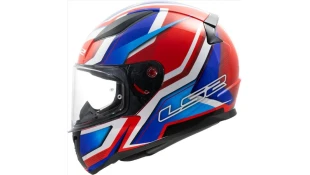 LS2 FF353 RAPID II FLITZ GLOSS WHITE BLUE RED S