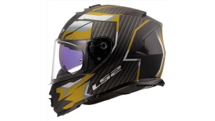 LS2 FF800 STORM II TRACKER MATT BLACK GOLD XL