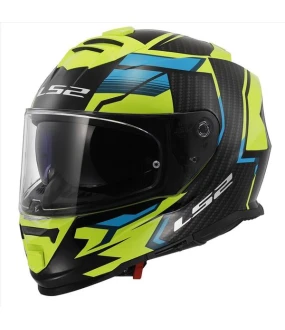 LS2 FF800 STORM II TRACKER GLOSS BLACK H-V YELLOW L