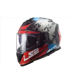 LS2 FF800 STORM SPRINTER GLOSS BLACK RED TITANIUM M