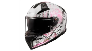 LS2 FF811 VECTOR II DARFLO GLOSS WHITE PINK S