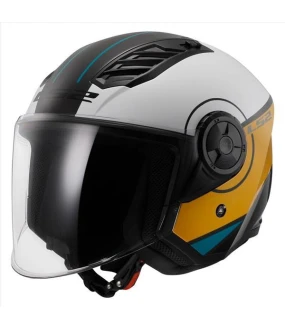 LS2 OF616 AIRFLOW II COVER GLOSS WHITE BROWN XL