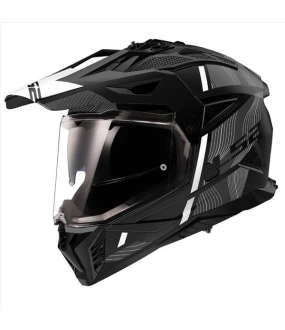 LS2 MX702 PIONEER II HILL MATT BLACK WHITE M