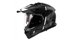 LS2 MX702 PIONEER II HILL MATT BLACK WHITE S