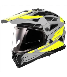 LS2 MX702 PIONEER II NAMIB MATT GREY H-V YELLOW M