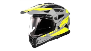 LS2 MX702 PIONEER II NAMIB MATT GREY H-V YELLOW M