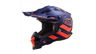 LS2 MX700 SUBVERTER CARGO M.BLUE FLUO ORANGE L