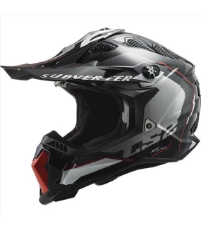 LS2 MX700 SUBVERTER EVO II ARCHED BLACK SILVER TITAN. S
