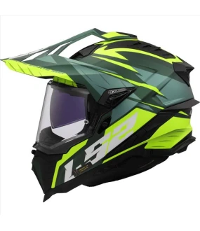 LS2 MX701 EXPLORER SPIRE MATT GREEN H-V YELLOW L