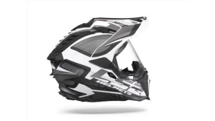 LS2 MX701 EXPLORER ALTER MATT BLACK WHITE L