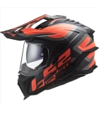 LS2 MX701 EXPLORER ALTER MATT BLACK FL.ORANGE XXL