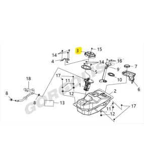 ΚΑΛΥΜΜΑ ΤΡΟΜΠΑΣ ΒΕΝΖΙΝΗΣ SYM VF 125/185 SPARE PARTS ΚΑΛΥΜΜΑ ΤΡΟΜΠΑΣ ΒΕΝΖΙΝΗΣ SYM VF 125/185