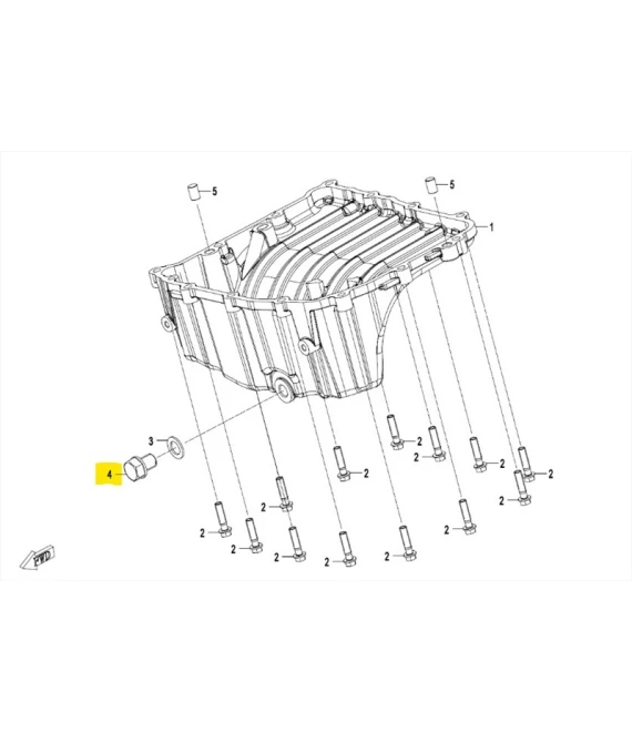 DRAIN BOLT, MAGNETIC M12X1.5 CFMOTO 450 MT SPARE PARTS DRAIN BOLT, MAGNETIC M12X1.5 CFMOTO 450 MT SPARE PARTS