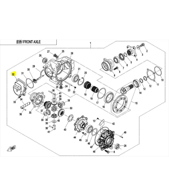 ΜΟΤΕΡ ΕΜΠΡΟΣΘΙΟΥ ΔΙΑΦΟΡΙΚΟΥ CFMOTO CFORCE ELECTRICAL PARTS ΜΟΤΕΡ ΕΜΠΡΟΣΘΙΟΥ ΔΙΑΦΟΡΙΚΟΥ CFMOTO CFORCE