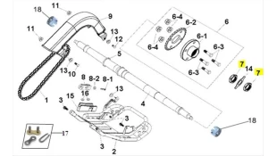 ΠΑΞΙΜΑΔΙ ΟΠΙΣΘΙΟΥ ΑΞΟΝΑ (M28X1.5) SYM QUADLANER 200/250