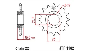 ΓΡΑΝΑΖΙ ΚΙΝΗΣΗΣ JT 525 14T