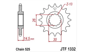 ΓΡΑΝΑΖΙ ΚΙΝΗΣΗΣ JT 525 14T