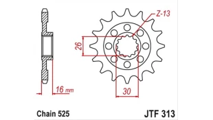 ΓΡΑΝΑΖΙ ΚΙΝΗΣΗΣ JT 525 16T
