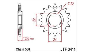 ΓΡΑΝΑΖΙ ΚΙΝΗΣΗΣ JT 530 16T