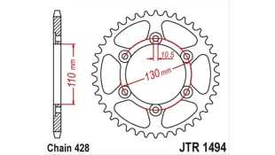 ΓΡΑΝΑΖΙ ΤΡΟΧΟΥ JT 428 56T