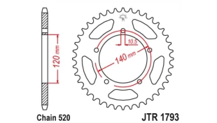 ΓΡΑΝΑΖΙ ΤΡΟΧΟΥ JT 520 42T