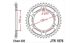 ΓΡΑΝΑΖΙ ΤΡΟΧΟΥ JT 525 43T