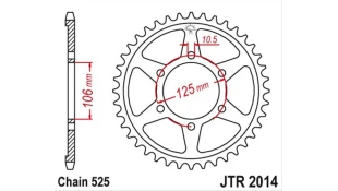 ΓΡΑΝΑΖΙ ΤΡΟΧΟΥ JT 525 37T