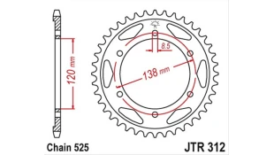 ΓΡΑΝΑΖΙ ΤΡΟΧΟΥ JT 525 40T