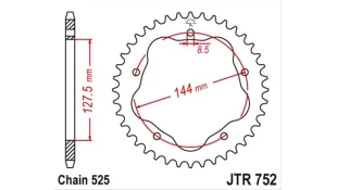 ΓΡΑΝΑΖΙ ΤΡΟΧΟΥ JT 525 39T