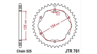 ΓΡΑΝΑΖΙ ΤΡΟΧΟΥ JT 525 38T