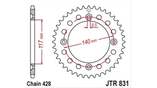 ΓΡΑΝΑΖΙ ΤΡΟΧΟΥ JT 428 46T