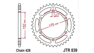 ΓΡΑΝΑΖΙ ΤΡΟΧΟΥ JT 428 51T ΓΡΑΝΑΖΙ ΤΡΟΧΟΥ JT 428 51T