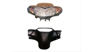 ΚΑΠΑΚΙΑ ΤΙΜΟΝΙΟΥ ΣΕΤ ΜΕ ΦΑΝΑΡΙ ΑΣΗΜΙ ΥΑΜΑΗΑ CRYPTON R 115 ΚΑΛΥΜΜΑΤΑ ΤΙΜΟΝΙΟΥ ΣΕΤ ΦΑΝΟΥ-ΚΟΝΤΕΡ ΚΟΚΚΙΝΟ YAMAHA CRYPTON R 115