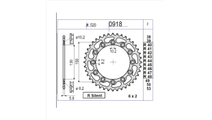 ΓΡΑΝΑΖΙ ΤΡΟΧΟΥ OGNIBENE 520 42T ΜΑΥΡΟ