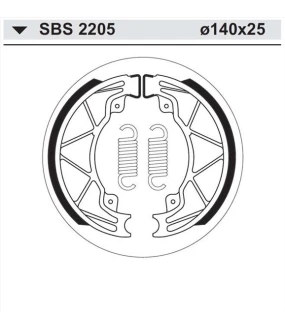 ΣΙΑΓΩΝΕΣ SBS 2205 PIAGGIO FLY