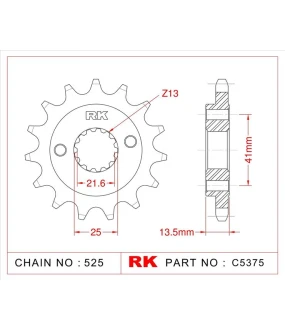 ΓΡΑΝΑΖΙ ΚΙΝΗΣΗΣ RK 525 15T