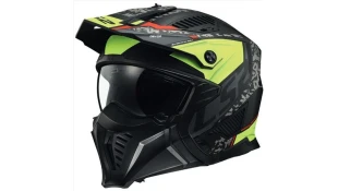 LS2 OF606 DRIFTER DEVOR MATT BLACK HI-VIS YELLOW XL
