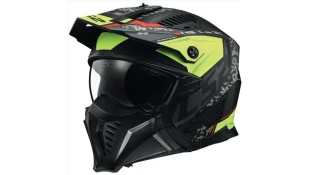 LS2 OF606 DRIFTER DEVOR MATT BLACK HI-VIS YELLOW M LS2 OF606 DRIFTER DEVOR MATT BLACK HI-VIS YELLOW M